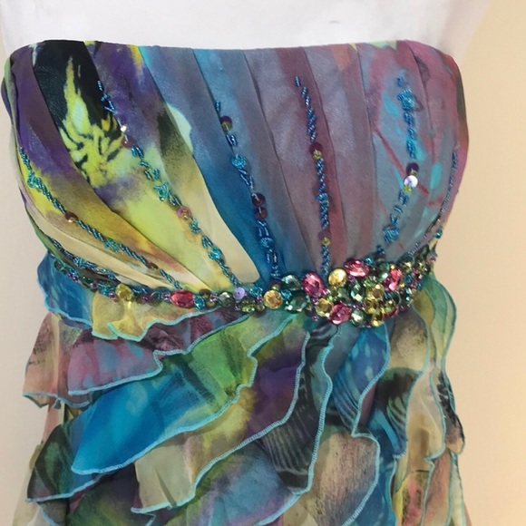 Cache Rainbow Party Strapless Dress - Picture 2 of 8